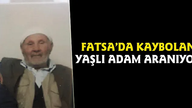 Fatsa'da kaybolan yaşlı adam aranıyor