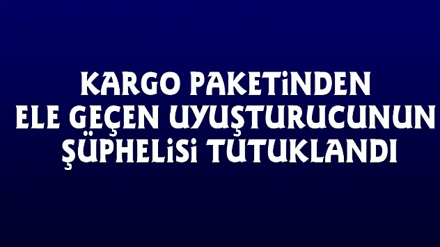 Kargo paketinden ele geçen uyuşturucunun şüphelisi tutuklandı