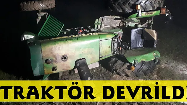 Traktör devrildi: 1 ölü