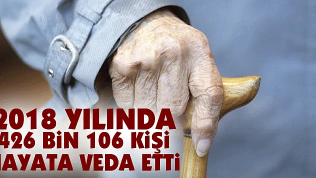 2018 yılında 426 bin 106 kişi hayata veda etti
