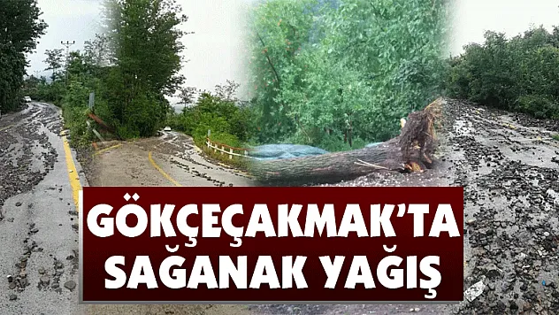 Gökçeçakmak'ta sağanak yağış