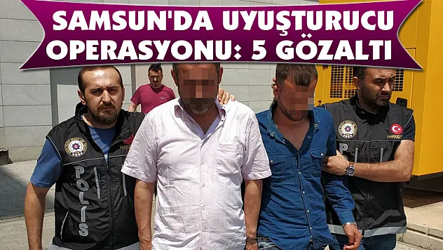Samsun'da uyuşturucu operasyonu: 5 gözaltı 