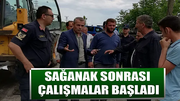    Sağanak sonrası çalışmalar başladı  