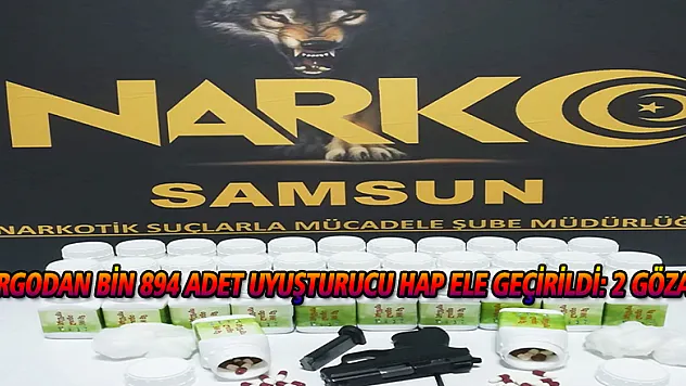 Kargodan bin 894 adet uyuşturucu hap ele geçirildi: 2 gözaltı 