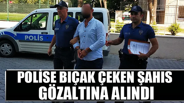 Polise bıçak çeken şahıs gözaltına alındı 