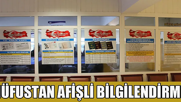 Nüfustan afişli bilgilendirme   