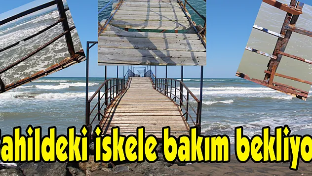 Sahildeki iskele bakım bekliyor