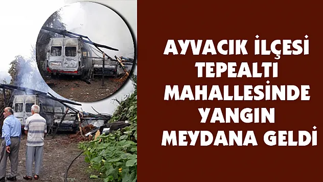 Ayvacık'ta yangın