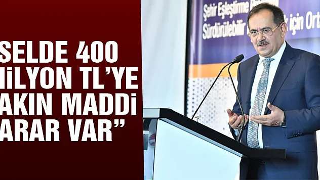 Başkan Mustafa Demir: 'Selde 400 milyon TL'ye yakın maddi zarar var'