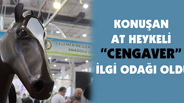 Konuşan at heykeli 'Cengaver' ilgi odağı oldu