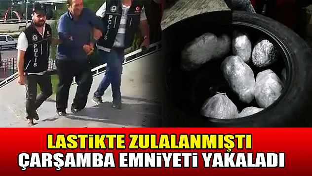 Lastikte zulalanan 1,5 kilo skunk maddesi ele geçirildi