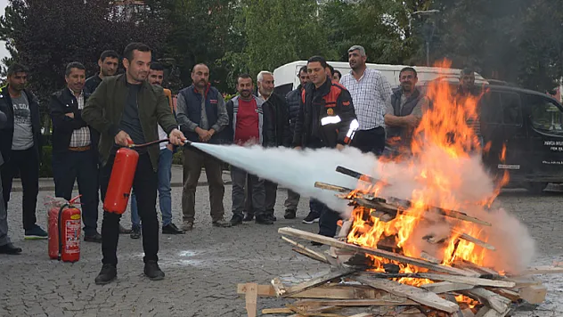 Havza'da yangın eğitimi ve tatbikatı