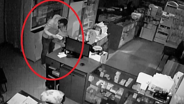 Eczaneden 25 bin liralık hırsızlık kamerada