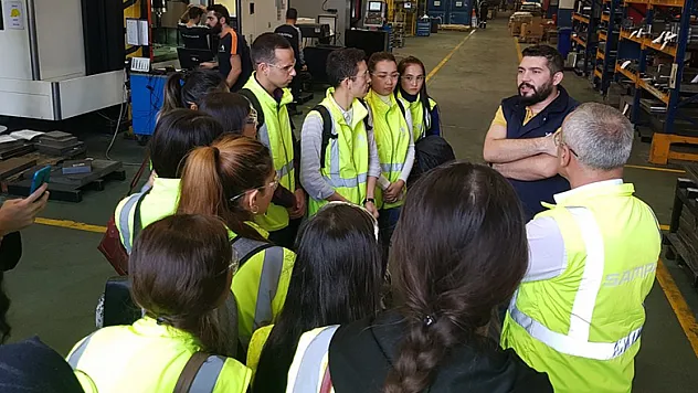 OMÜ'nün uluslararası öğrencileri otomotiv fabrikasında