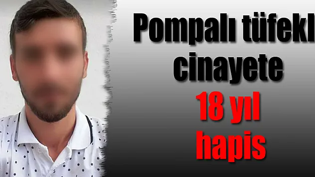 Pompalı tüfekli cinayete 18 yıl hapis