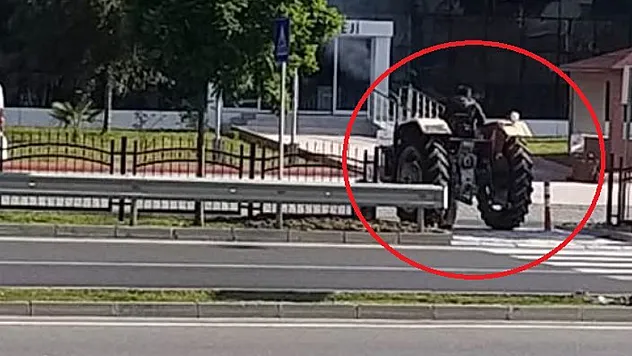 Traktör sürücüsü pes artık dedirtti