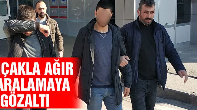Bıçakla ağır yaralamaya 2 gözaltı