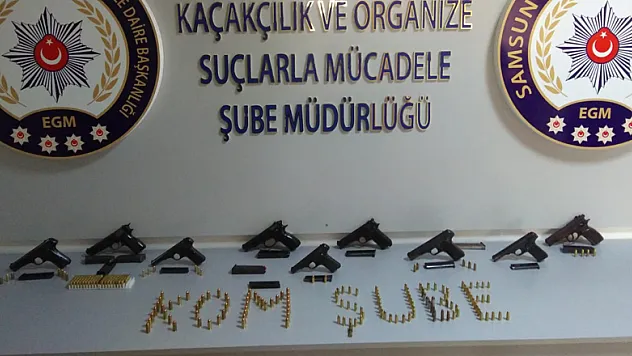 Samsun merkezli silahlı kaçakçığı operasyonu: 13 gözaltı