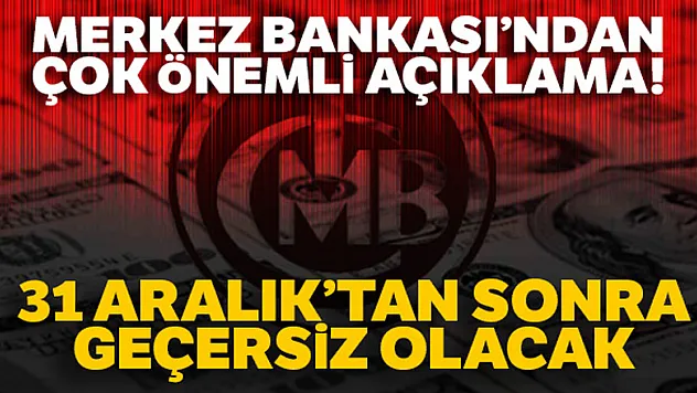 YTL banknotları değiştirmek için son gün 31 Aralık