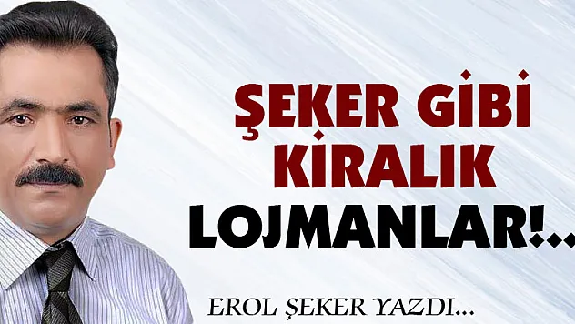 ŞEKER GİBİ KİRALIK LOJMANLAR!..