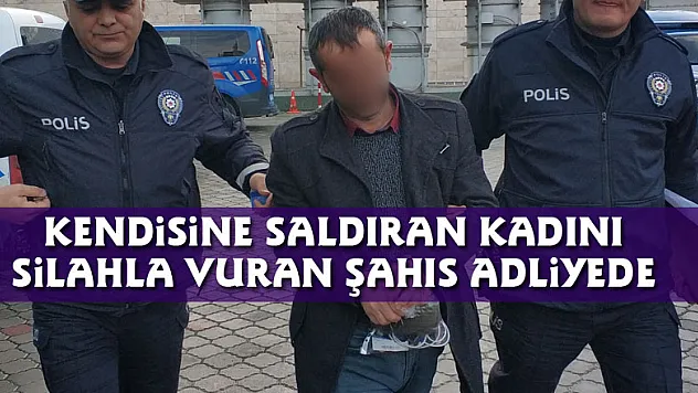 Kendisine saldıran kadını silahla vuran şahıs adliyede+