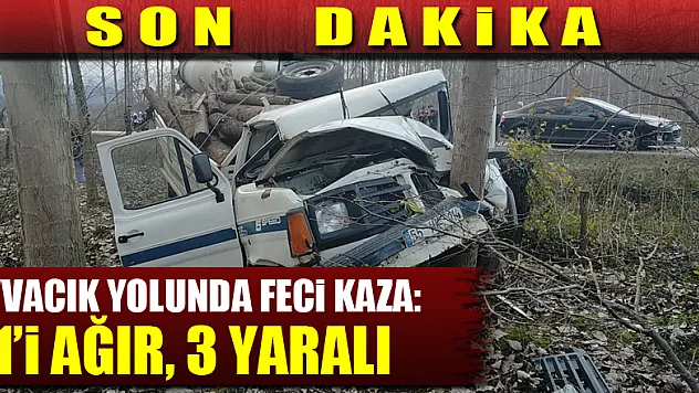 Ayvacık yolunda feci kaza: 1'i ağır, 3 yaralı