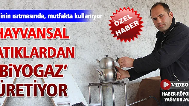 Hayvansal atıklardan 'biyogaz' üretti