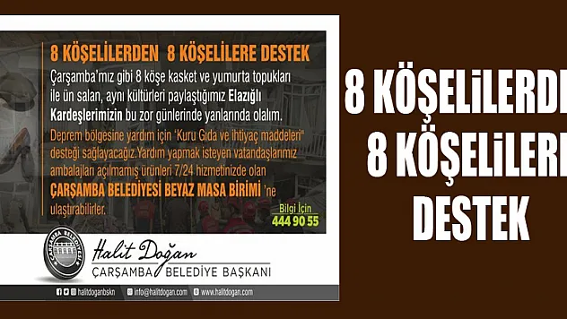 8 köşelilerden 8 köşelilere destek