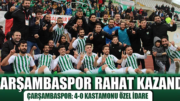 Çarşambaspor rahat kazandı: 4-0