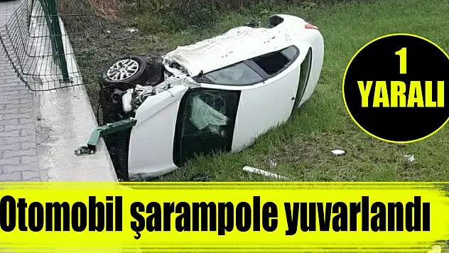 Samsun'da otomobil şarampole yuvarlandı: 1 yaralı