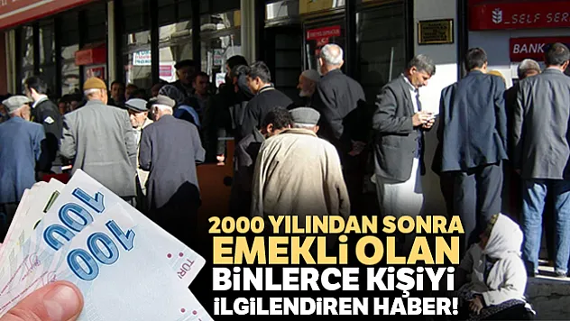 2000 yılı sonrası için emeklilik intibakı nihayet TBMM'de