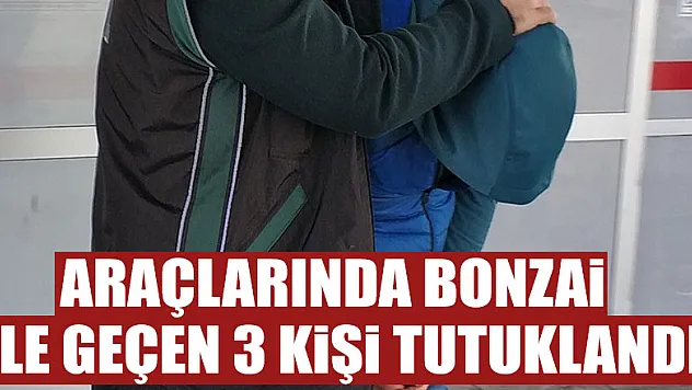 Araçlarında bonzai ele geçen 3 kişi tutuklandı