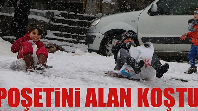 Samsun beyaza büründü, poşetini alan sokağa koştu