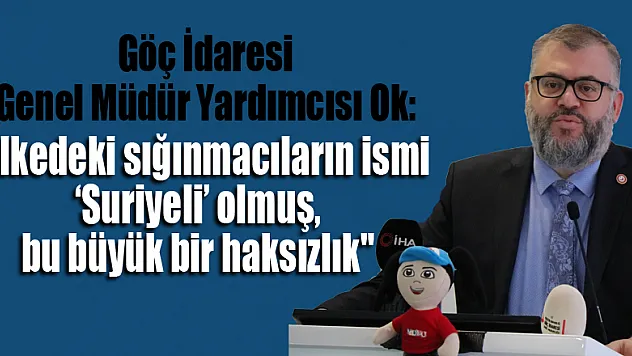 Göç İdaresi Genel Müdür Yardımcısı Ok: 'Ülkedeki sığınmacıların ismi 'Suriyeli' olmuş, bu büyük bir haksızlık'