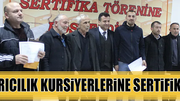 Arıcılık kursiyerlerine sertifika