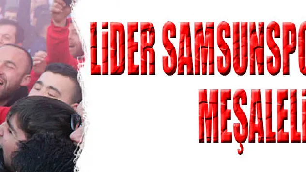 Lider Samsunspor'a havalimanında meşaleli karşılama