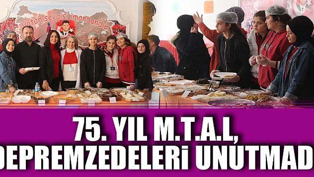 75. Yıl M.T.A.L, depremzedeleri unutmadı