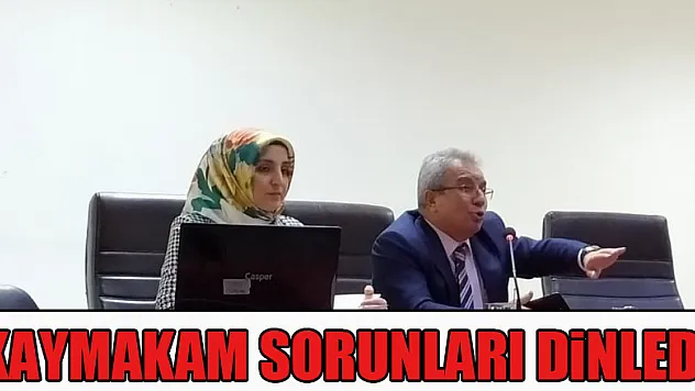 Kaymakam Yıldırım sorunları dinledi