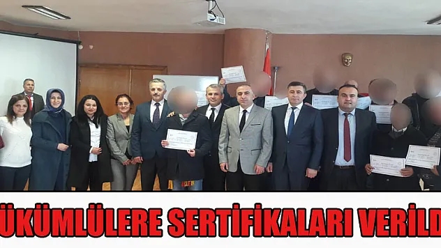 Yükümlü Kursiyerlere sertifika töreni