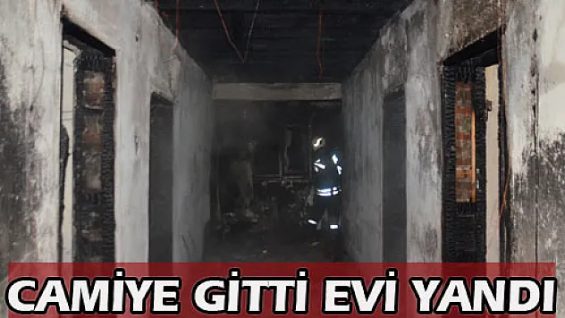 Camideyken evi yandı