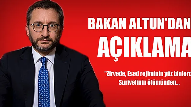 Cumhurbaşkanlığı İletişim Başkanı Altun'un Güvenlik Zirvesi'yle ilgili açıklama