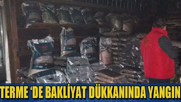 Terme'de iş yeri yangını