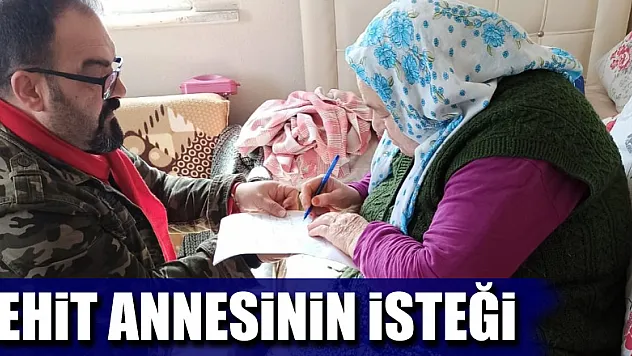 Şehit annesinin istediği