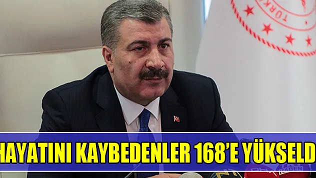 Türkiye'de korona virüs sebebiyle vefat edenlerin sayısı 168 oldu