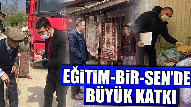 Eğitim-Bir-Sen Samsun 1 Nolu Şube'den Vefa Destek Gruplarına büyük katkı