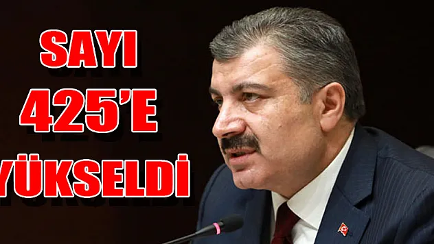 Türkiye'de korona virüsten hayatını kaybedenlerin sayısı 425 oldu