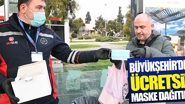 Tramvay ve otobüslerde maskeler Büyükşehir'den