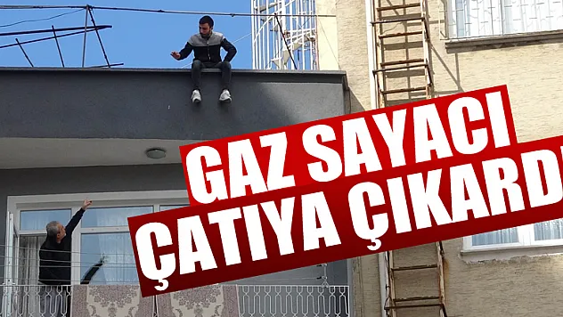 Doğal gaz firması sayacını söktüğü iddiasıyla çatıda intihara kalkıştı