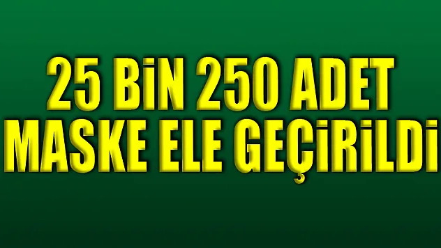 Samsun'da 25 bin 250 adet maske ele geçirildi