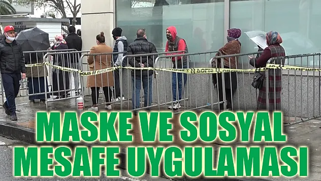 Samsun'da maske ve sosyal mesafe uygulaması
